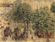 Camille Pissarro Place du theatre francais a paris oil painting on canvas